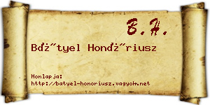 Bátyel Honóriusz névjegykártya